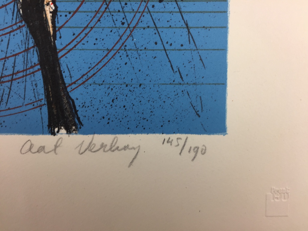 Aat Verhoog, litho, 'Ruiters van de tijd', 1965 kopen? Bied vanaf 79!