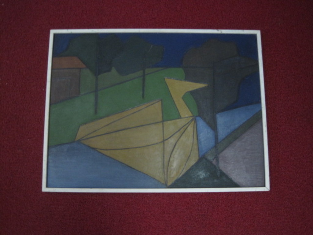 Bijzonder ca1940 Kubistisch olieverf  Louise Loeber(1894-1983) lid "de Stijl"    kopen? Bied vanaf 1!