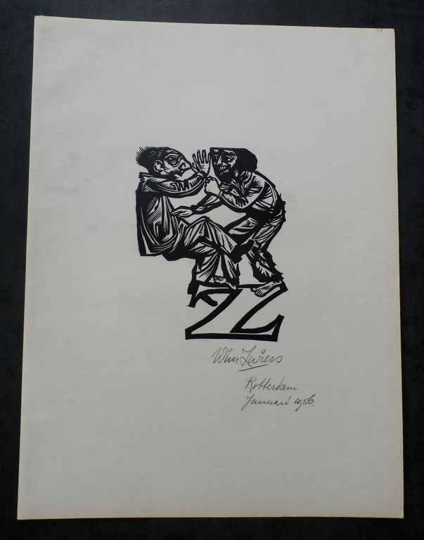 Wim Zwiers - lino - 1956 kopen? Bied vanaf 35!