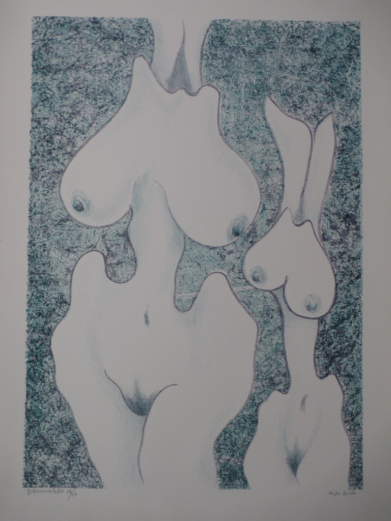 Benno Helders, Naakten in blauw, Kleurenlitho kopen? Bied vanaf 1!