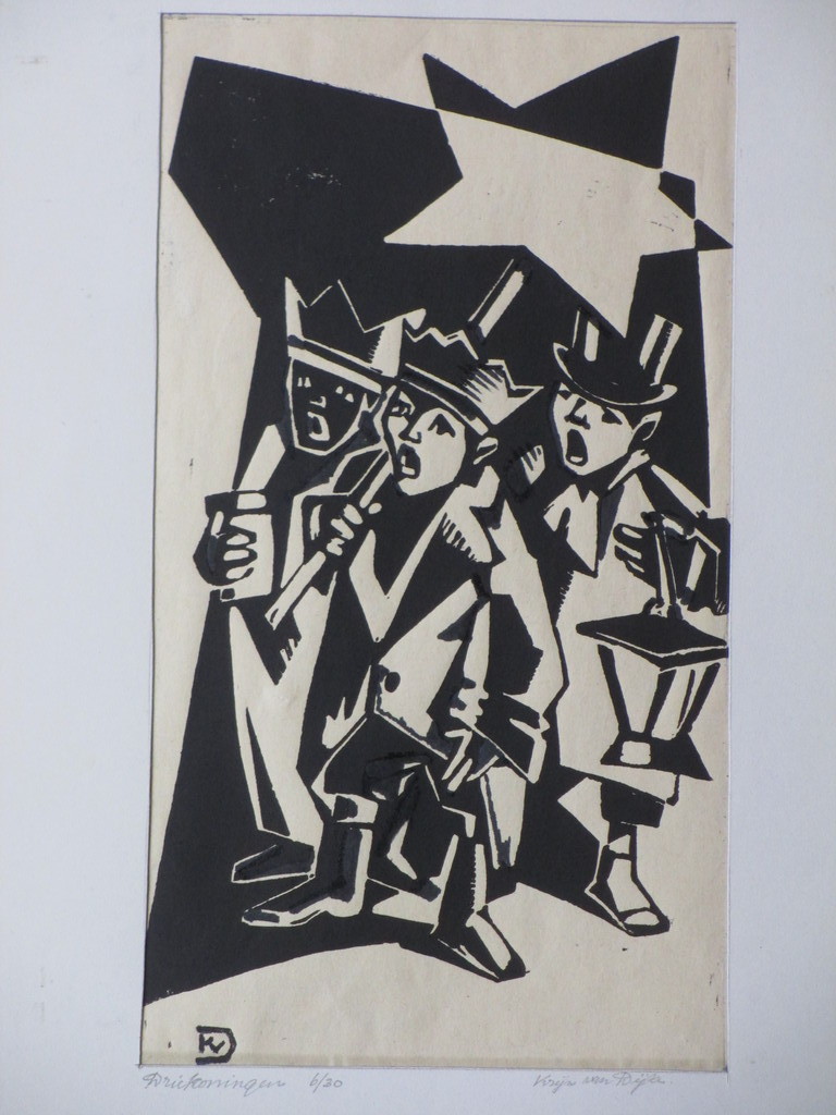 Krijn van Dijke, Driekoningen, Houtsnede kopen? Bied vanaf 45!