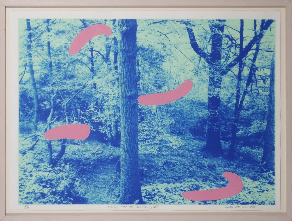 Dick Donker: Zeefdruk, Ontwerp voor een schildering VII - Ingelijst kopen? Bied vanaf 20!