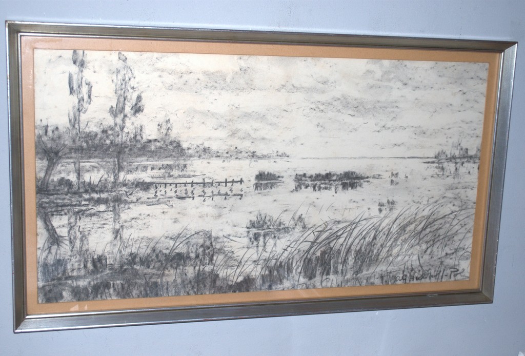 A.G.Hulshoff Pol - leerling Piet Mondriaan - grote tekening verkocht voor € 45!