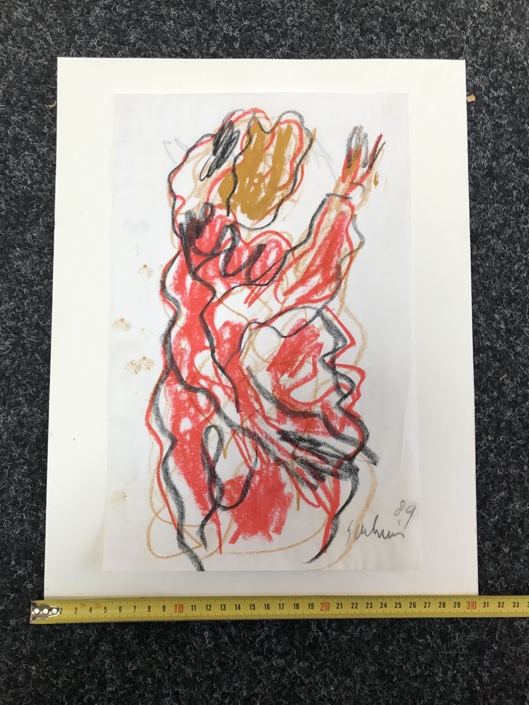 Jan Sierhuis  Prachtige KLeur tekening 1989-gesigneerd- Flamenco kopen? Bied vanaf 1!