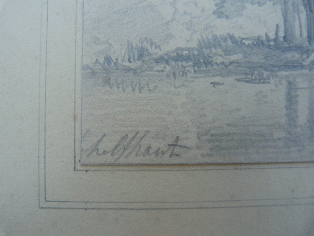 Toegeschreven aan Andries Schelfhout ( 1787 - 1870 )  -  tekening - landschap. kopen? Bied vanaf 50!