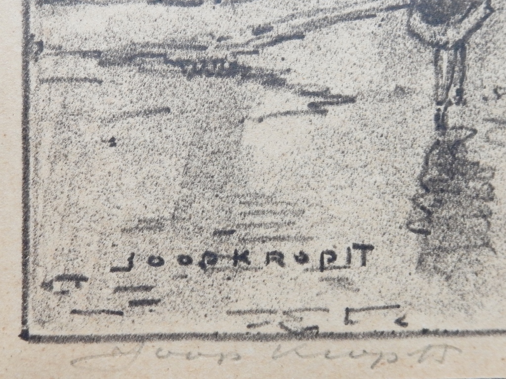 Joop Kropff (1892-1979) - Litho Moutstraat Utrecht kopen? Bied vanaf 150!