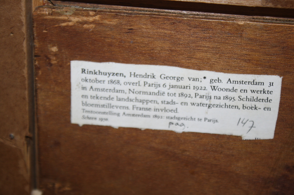 AMSTERDAM IN DE WINTER 1888 door HENDRIK van RINKHUYZEN 1868-1922 kopen? Bied vanaf 550!