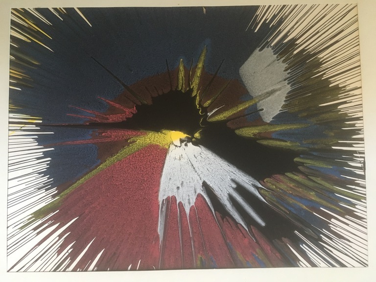 Onbekende Kunstenaar- Verf op papier- abstracte kompositie zonder titel. kopen? Bied vanaf 1!