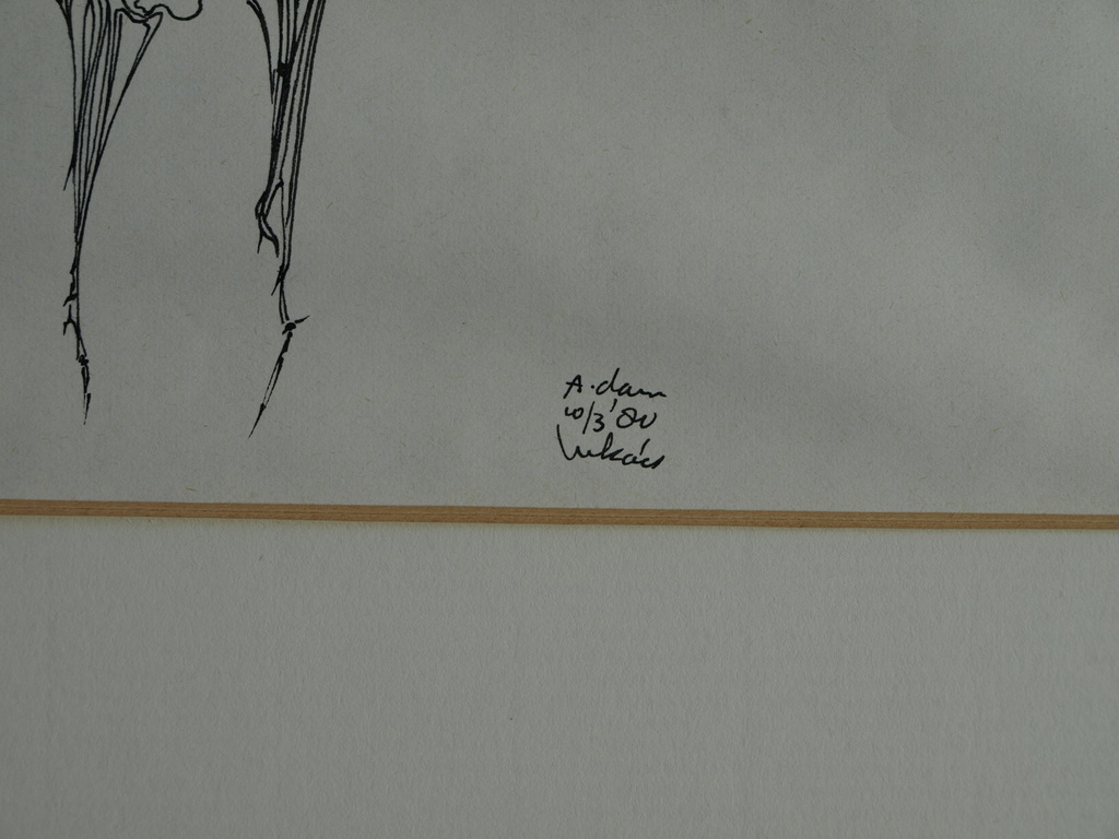 Onduidelijke signatuur : Pentekening – Zonder titel – 1980  kopen? Bied vanaf 1!