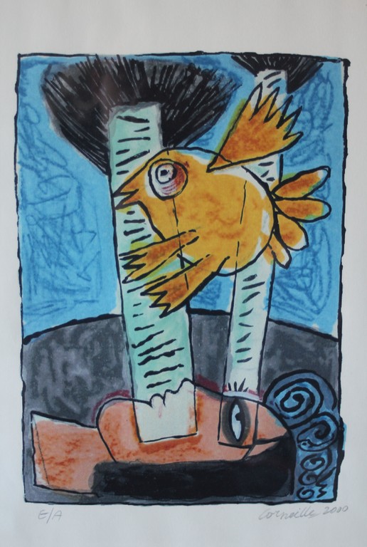 Corneille - ingelijste zeefdruk " Femme et Oiseaux " -  EA exemplaar - 2000 kopen? Bied vanaf 155!