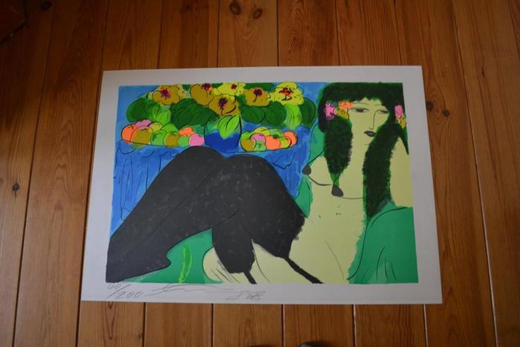 Walasse Ting : "Bas Noirs" Lithografie, 1988,  Oplage 200, Handgesigneerd. kopen? Bied vanaf 550!