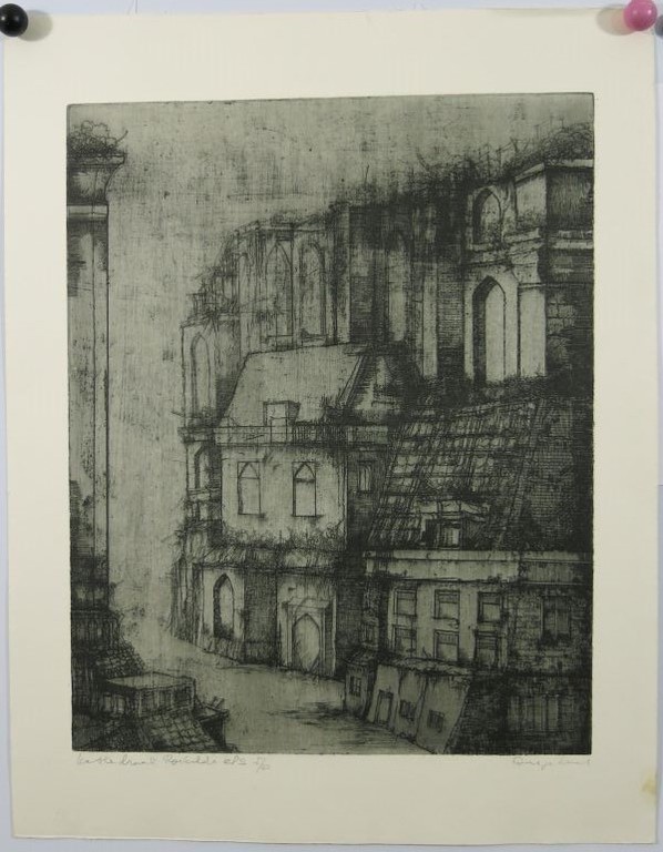 Dirkje Kuik: Ets, Kathedraal kopen? Bied vanaf 150!