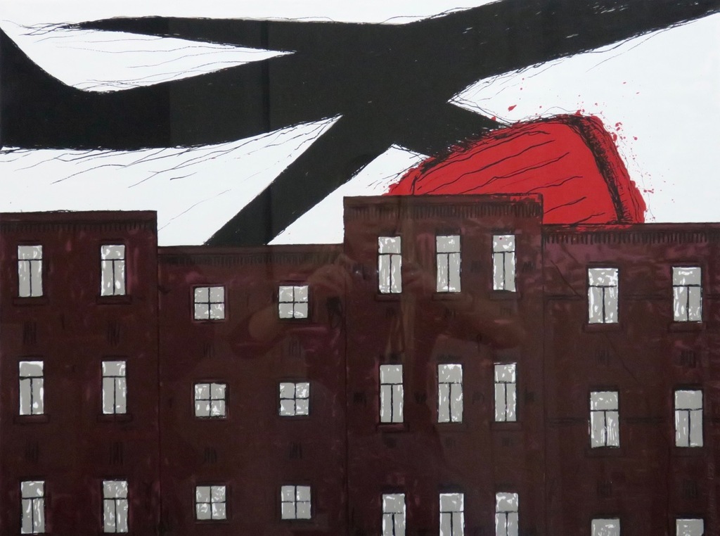 Ko Aarts: Zeefdruk, Red engine - Ingelijst  kopen? Bied vanaf 35!