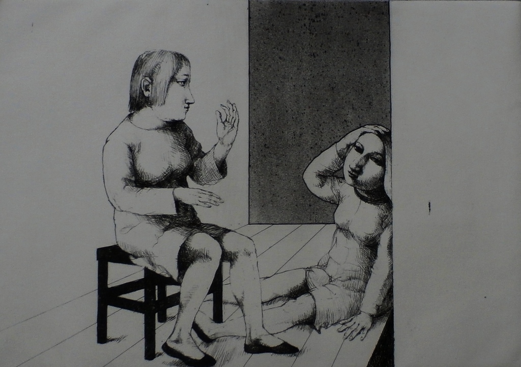 Theo Daamen - ets: Gebaar - 1967 verkocht voor € 55!