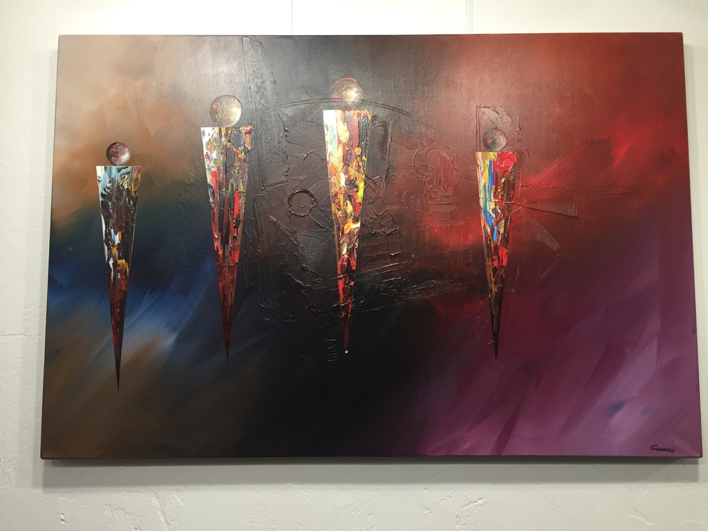 GENA GENADYJ, Acryl op 3 D Doek, Titel: PEOPLE kopen? Bied vanaf 1!