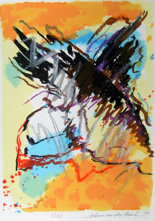 JOHANN VAN DEN NOORT, “Set van drie Papagaai duikers” 2008, zeefdruk. kopen? Bied vanaf 200!