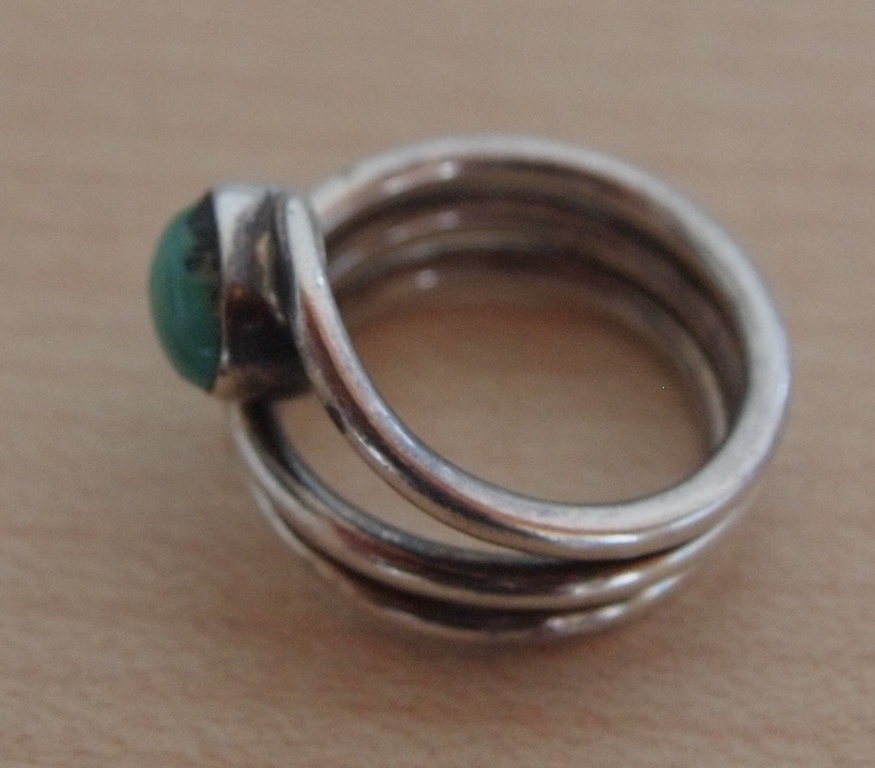 Zilveren ring met Turkooise steen   kopen? Bied vanaf 1!