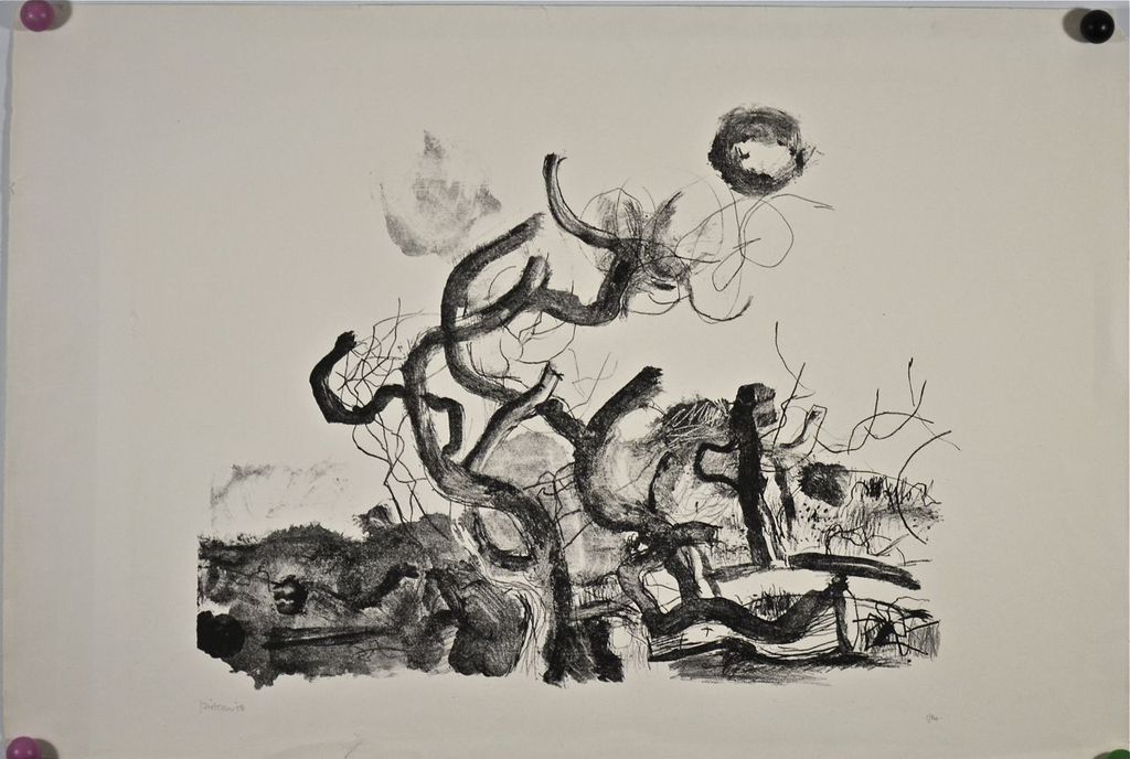 Jef Diederen: Litho. Abstracte compositie kopen? Bied vanaf 70!