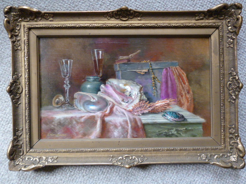 Pieter Haaxman - olieverf - Stilleven met Nautilusschelp kopen? Bied vanaf 150!