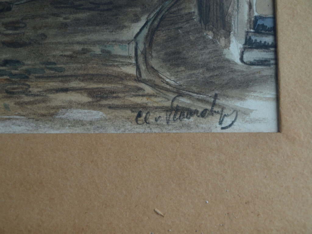 Clement van Vlaardingen : Aquarel , Oude Nieuwstraat Amsterdam Ã¢ï¿½ï¿½ ingelijst Ã¢ï¿½ï¿½1950 kopen? Bied vanaf 75!