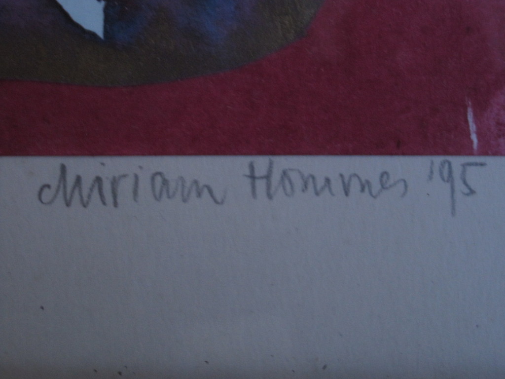 Mooi Naief Abstract Aquarel "Man en Paard" van Miriam Hommes (1961-)  kopen? Bied vanaf 1!