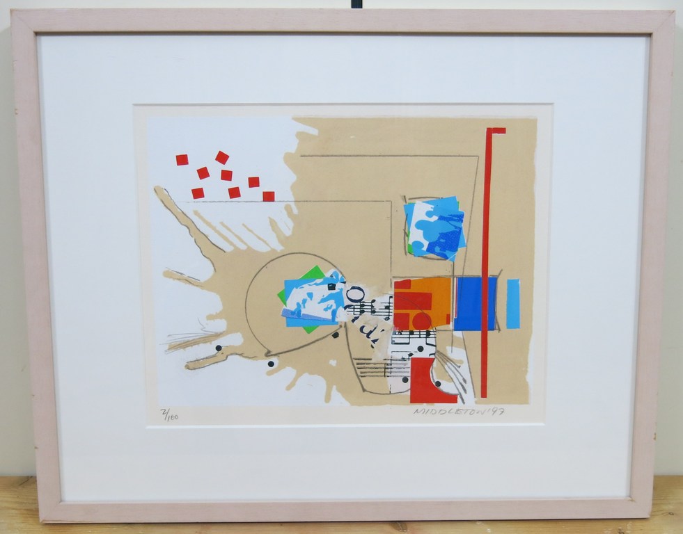 Sam Middleton: Zeefdruk. Composition II - Ingelijst kopen? Bied vanaf 40!