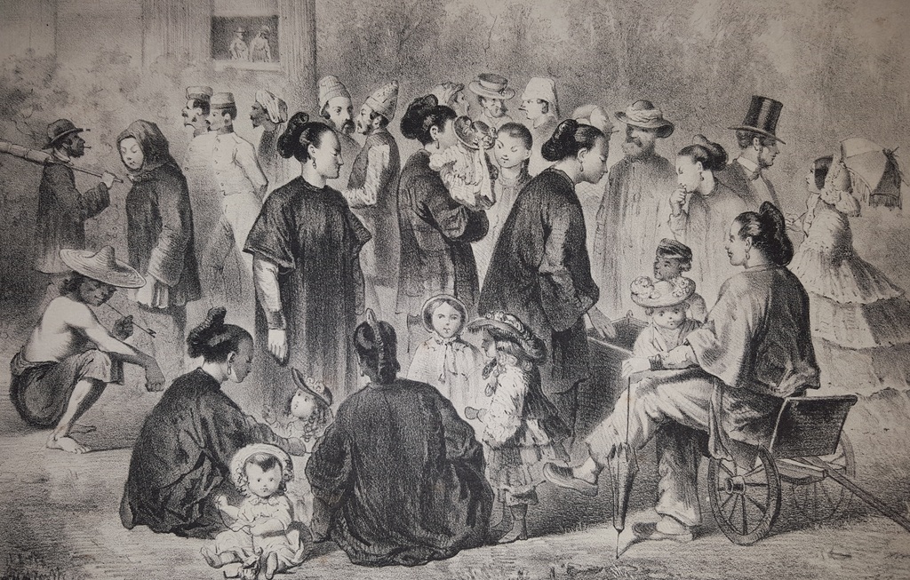 J.G. Smits - litho, gezigt in de Hong-kong (de parade plaats) kopen? Bied vanaf 19!