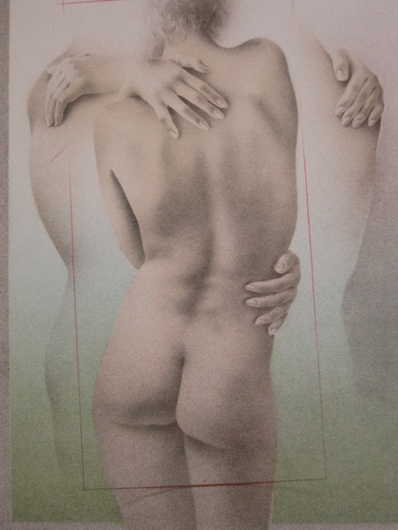 Machtig Realisme van Poen de Wijs (1948-2014)  gesigneerde  Litho "la Modella"  kopen? Bied vanaf 1!