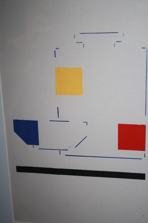 gesigneerd BART van der LECK - COLLAGE / PEN CUBISME verkocht voor € 66!