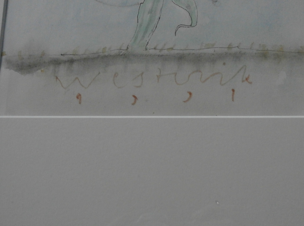 Co Westerik - aquarel/pen/krijt op papier: gras- gesigneerd - 1991 kopen? Bied vanaf 1395!