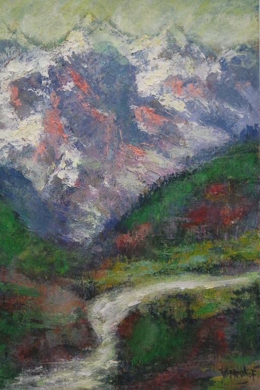 Walter Neuhof (1904-1982) - olieverf op papier - Landschap kopen? Bied vanaf 99!