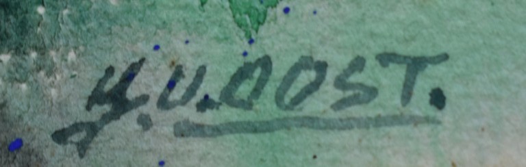 Johannes Jacobus van OOST (Rotterdam 1917-Rotterdam 1975), Aquarel, ABSTRACT kopen? Bied vanaf 1!