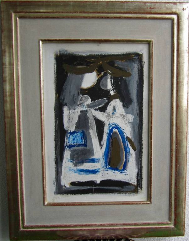 Jaap Nanninga  'Twee Figuren' Gouache kopen? Bied vanaf 5000!