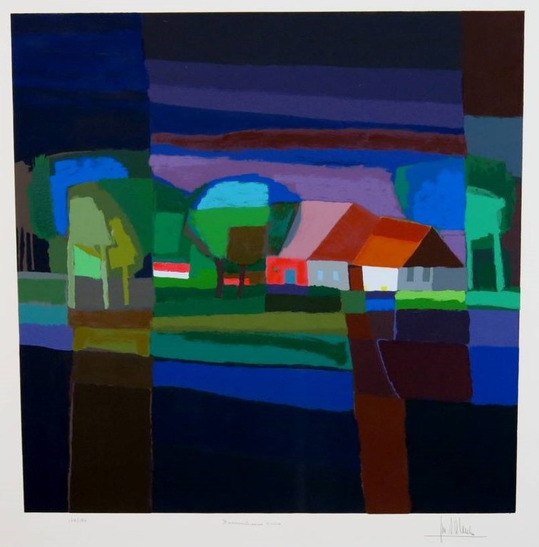 Ton Schulten: Zeefdruk, Boerenhaeve verkocht voor € 201!