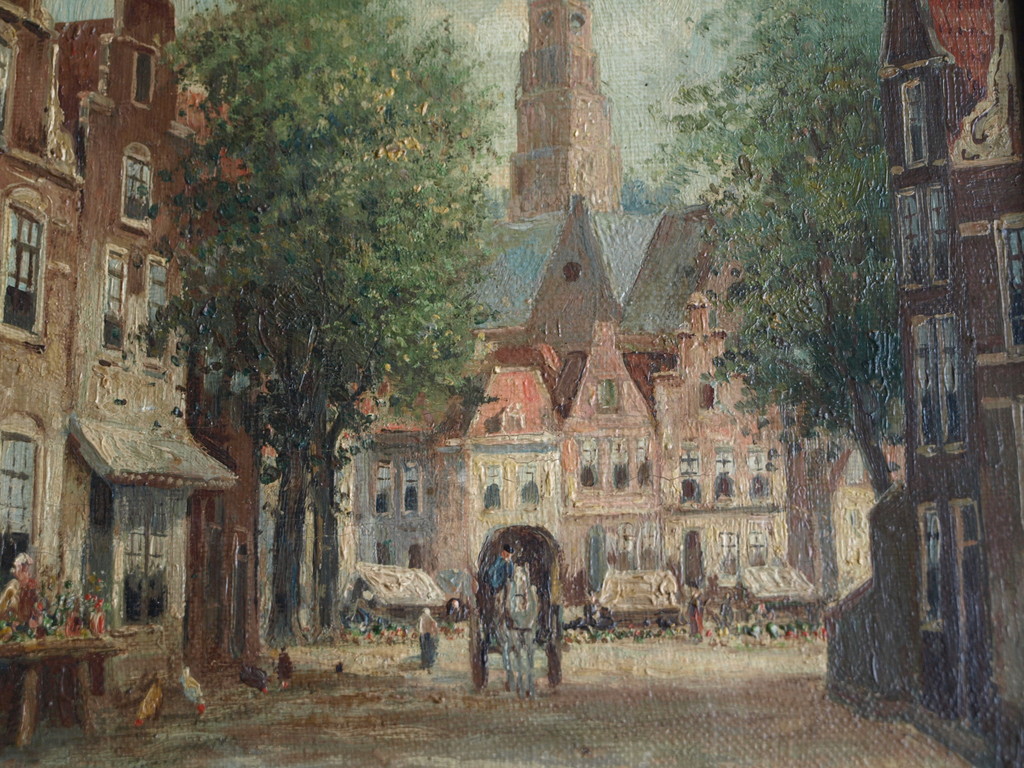Anton Rutgers – Olieverf, Stadsgezicht – Gesigneerd & ingelijst – ca 1950 kopen? Bied vanaf 1!