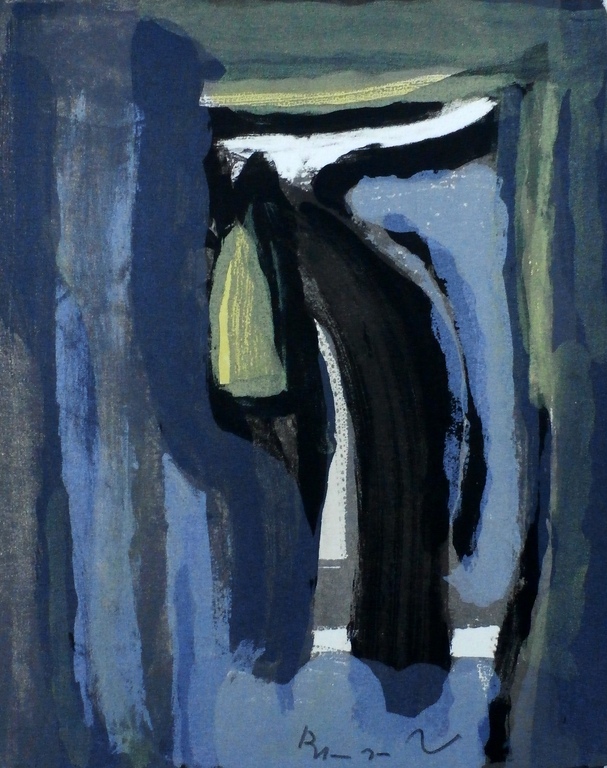 Bram van Velde - 5 kleuren litho: 262 (Maeght) - gesigneerd - 1977 verkocht voor € 225!