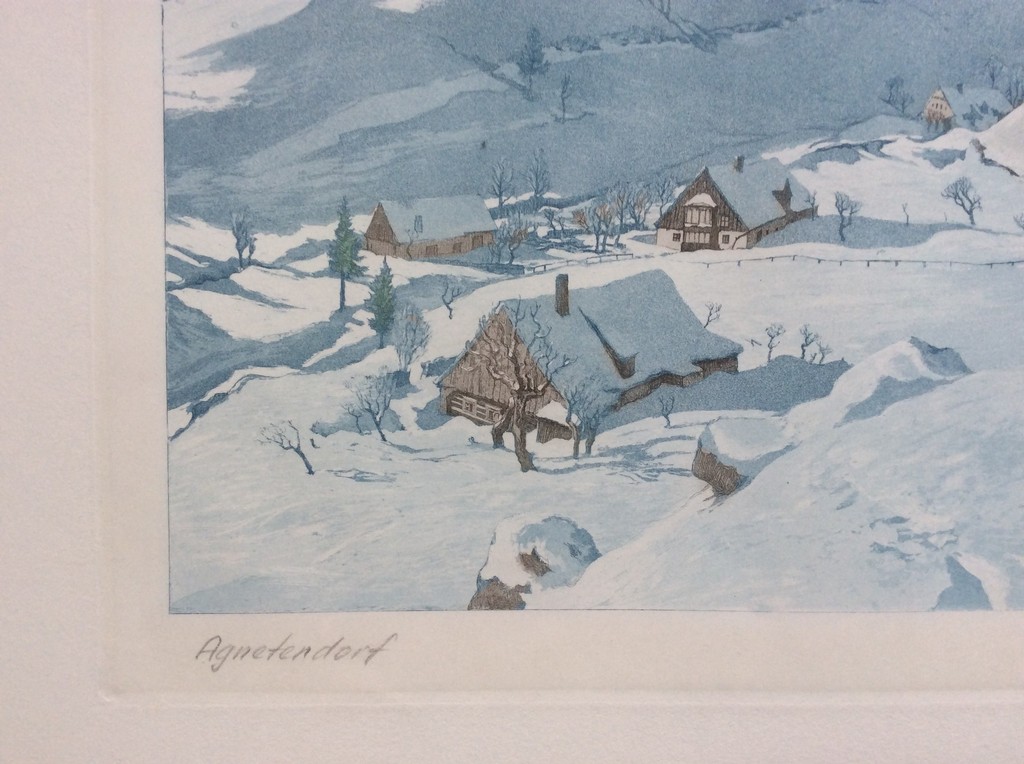 Onbekende kunstenaar - 2x grote ets/aquatint, gesign.ca.1930 kopen? Bied vanaf 10!