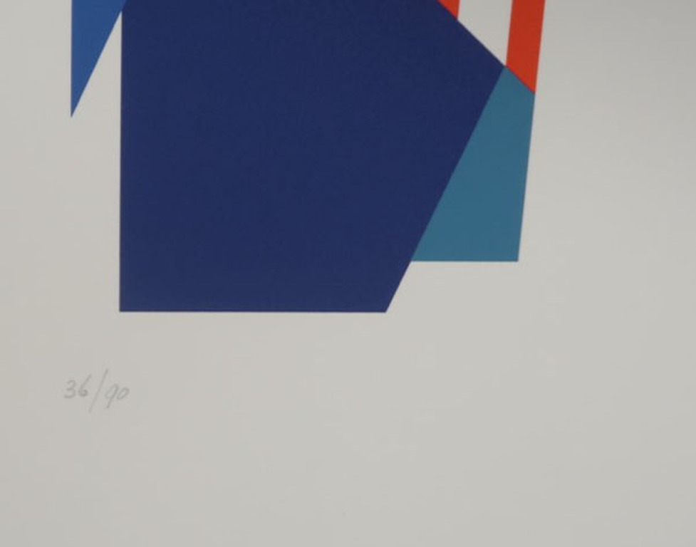 Henk van Trigt: Zeefdruk, Abstracte compositie kopen? Bied vanaf 100!