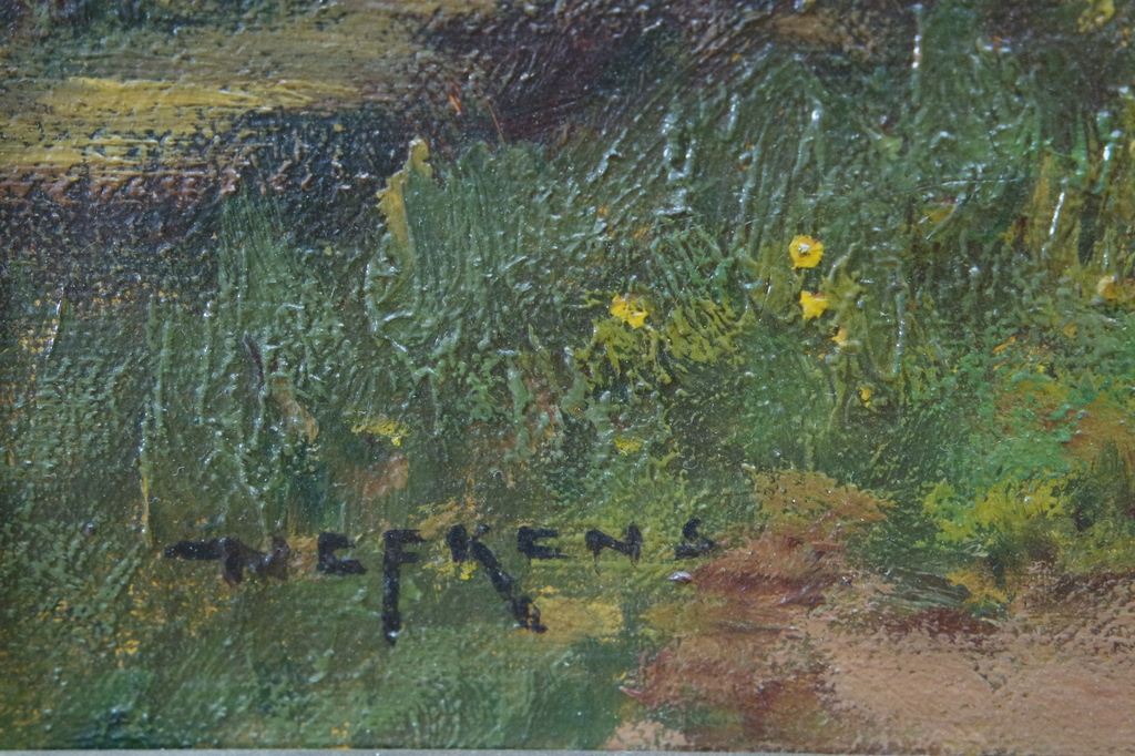 Martinus J. Nefkens (1866-1941) - olieverf op doek- landschap met paard en wagen kopen? Bied vanaf 290!