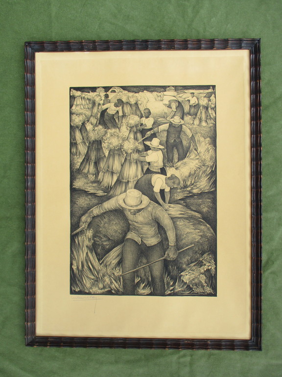 Willem van den Berg: Litho, Oogstende boeren kopen? Bied vanaf 65!