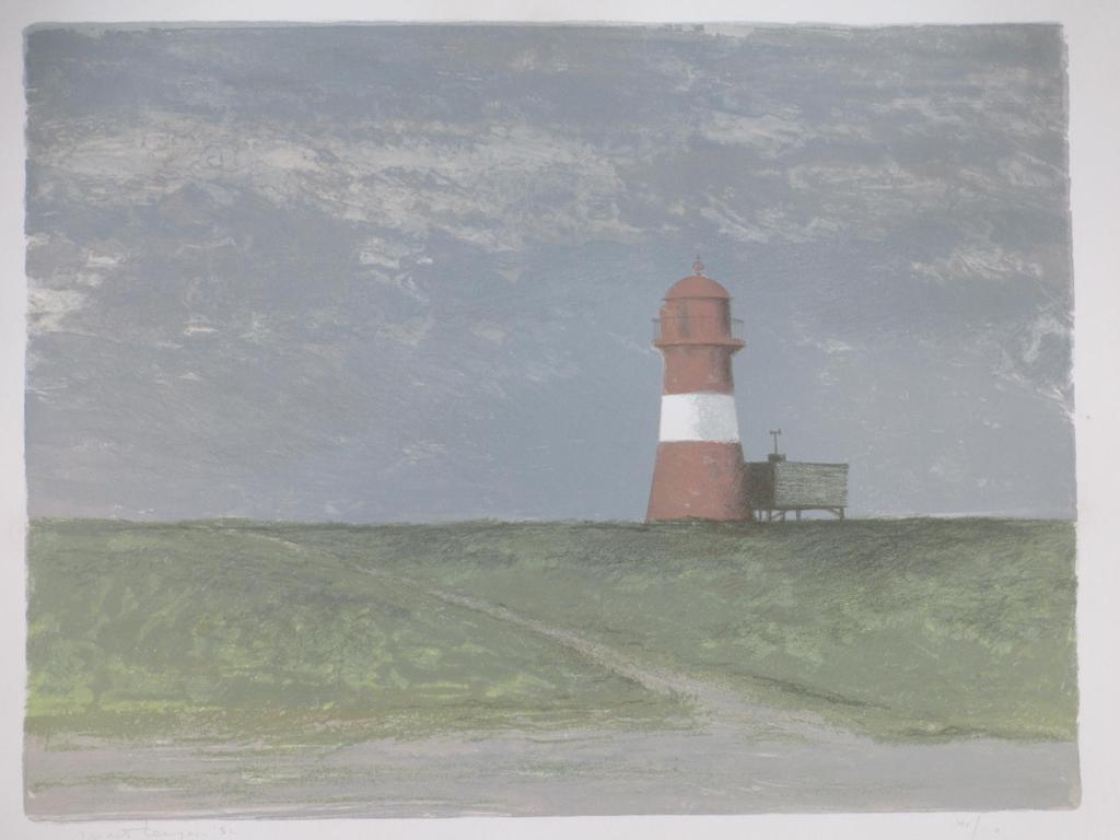 Mart Kempers, Vuurtoren, Kleurenlitho verkocht voor € 50!