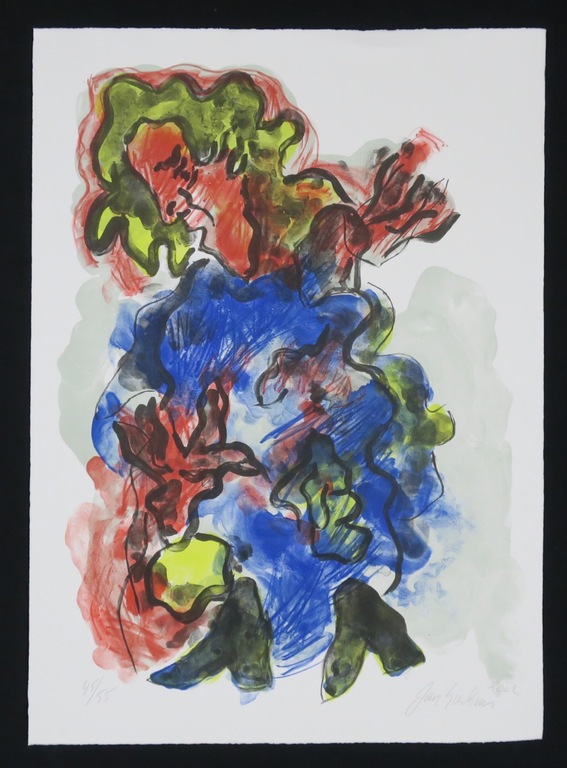 Jan Sierhuis: Litho, Flamenco (Blauw) verkocht voor € 55!