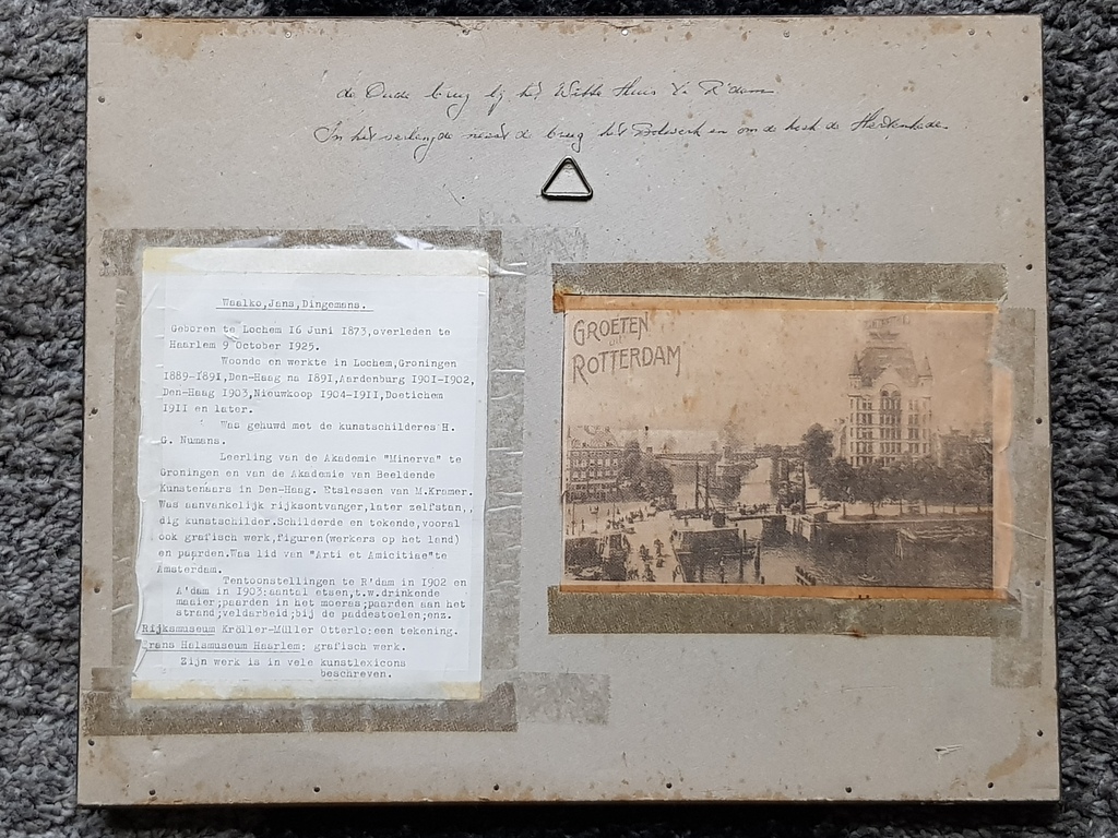 Waalko Jans Dingemans (sr.) - W.J. Dingemans (1873 - 1925) Paard en wagen - Gesigneerde ets kopen? Bied vanaf 35!