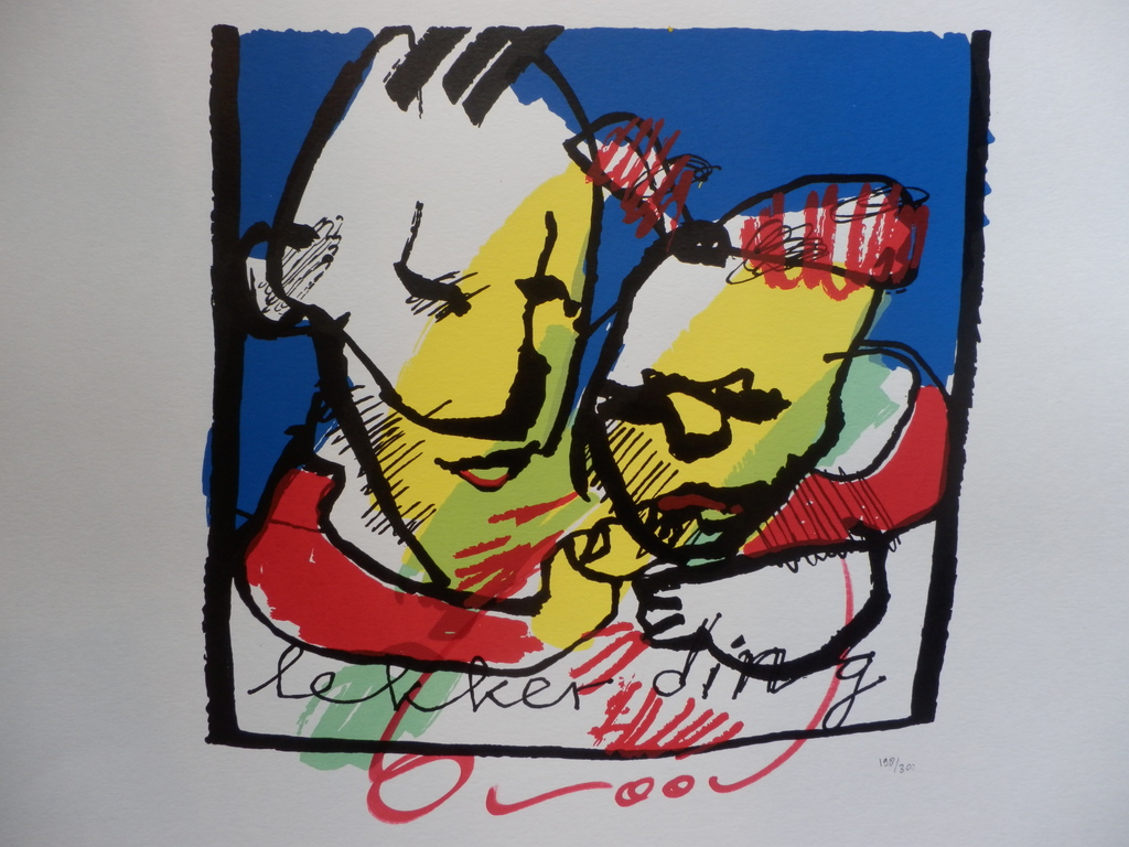 HERMAN BROOD  HANDGESIGNEERDE En Gelimiteerde ZEEFDRUK   LEKKER DING verkocht voor € 175!