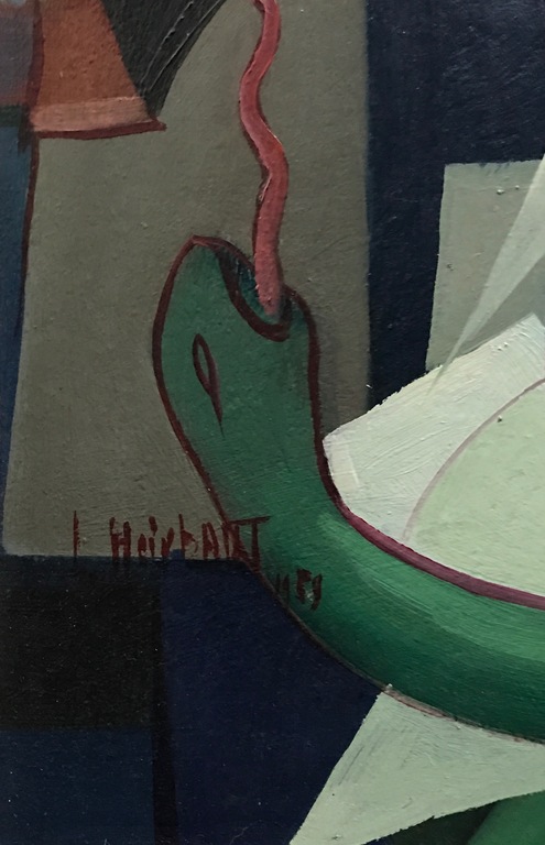 Luc Heirbaut - Olieverf op hardboard - gesigneerd - ingelijst - 1959 kopen? Bied vanaf 495!