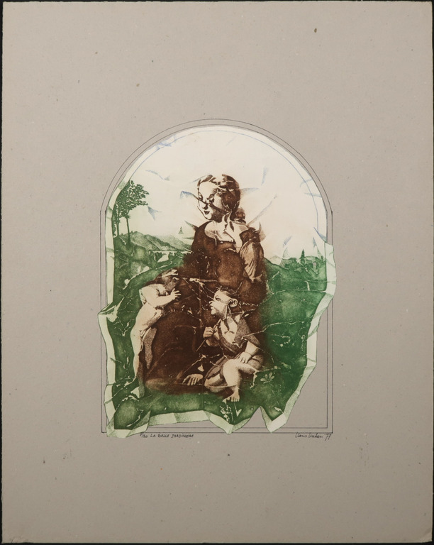 Hans Luiken: Zeefdruk op katoen, La belle Jardiniere kopen? Bied vanaf 1!