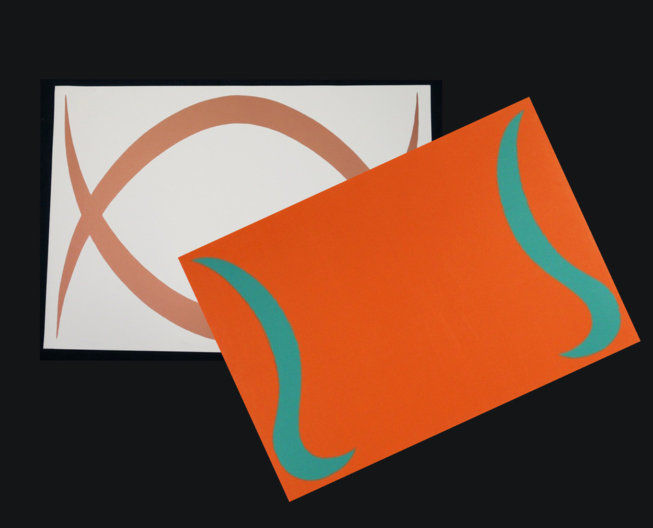 Lot met 19 werken van: Peter Jordaan, Zeefdruk, Oranje/groen en wit/koper kopen? Bied vanaf 1!