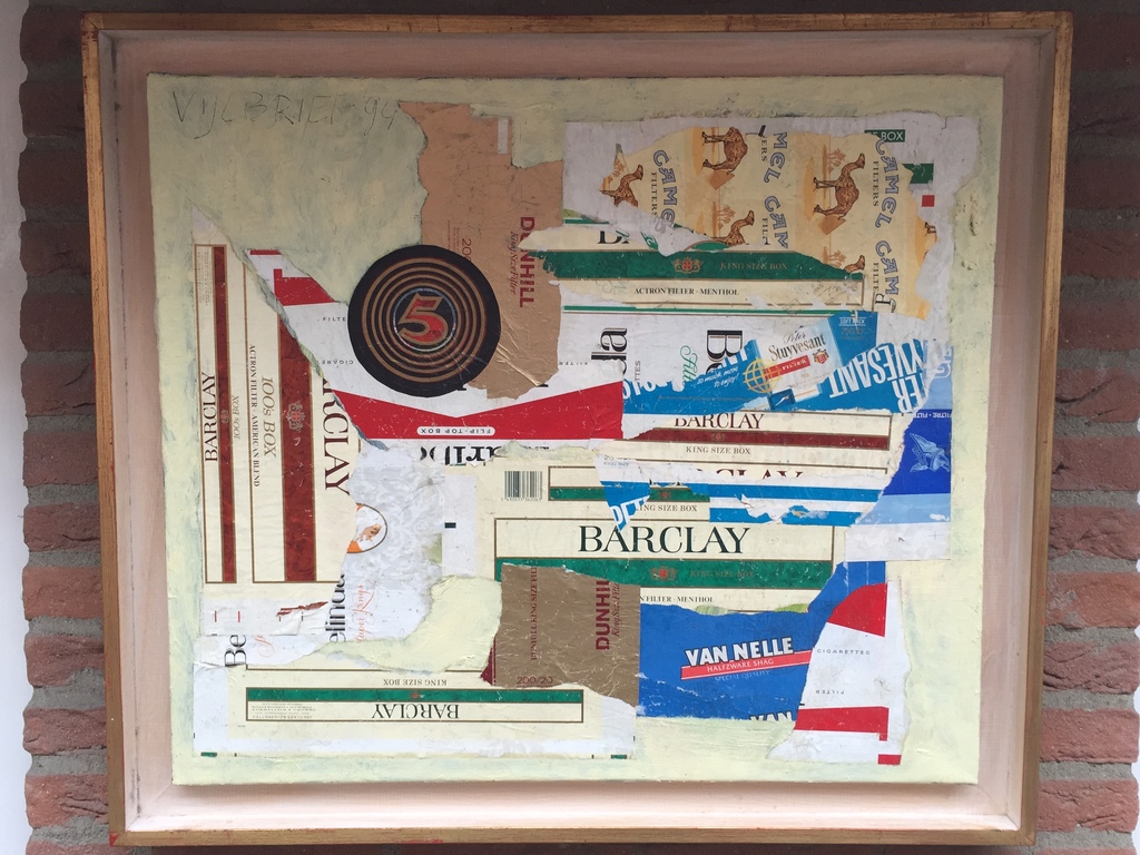 ERNST VIJLBRIEF  Unieke Collage op doek 2 x gesigneerd 1994 kopen? Bied vanaf 1!