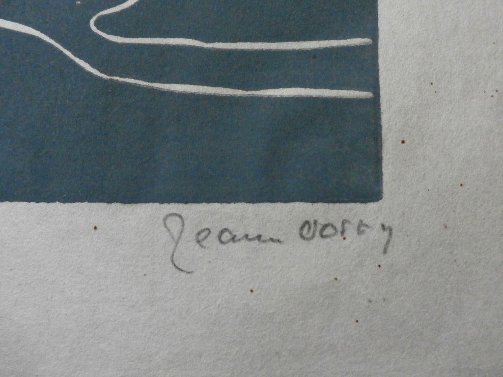 Jeanne Bierema Oosting - houtsnede op rijstpapier: Goudvissen  kopen? Bied vanaf 125!