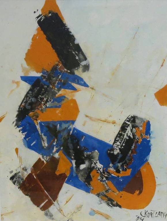 Cees Kortlang: Gouache op papier, Z.T. - mooi ingelijst kopen? Bied vanaf 120!